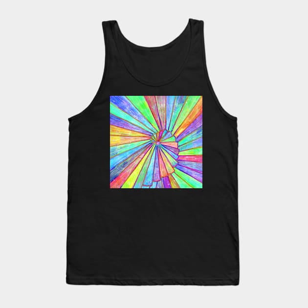 Patterns spiral abstract rainbow art Tank Top by Pragonette